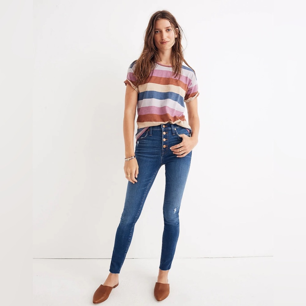Madewell 10" High-Rise Skinny Jeans - Hanna Wash - Raw Hem